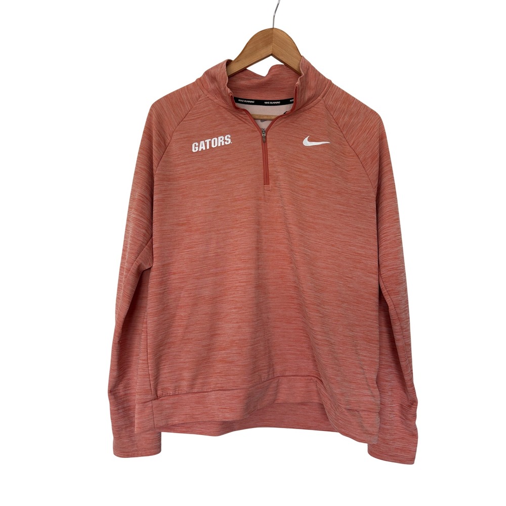 Nike Running Florida Gators Dri-FIT Quarter Zip Pullover Orange Heather Large